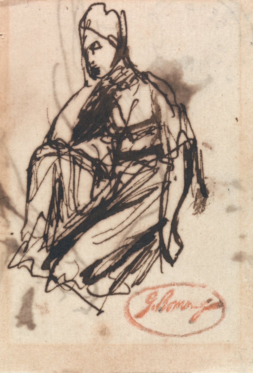 Kobieta siedząca autorstwa George Romney