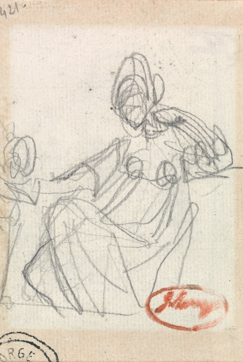 Kobieta i dziecko w pozycji siedzącej autorstwa George Romney