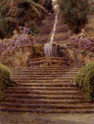 Kaskada, Villa Cicogna autorstwa George Samuel Elgood