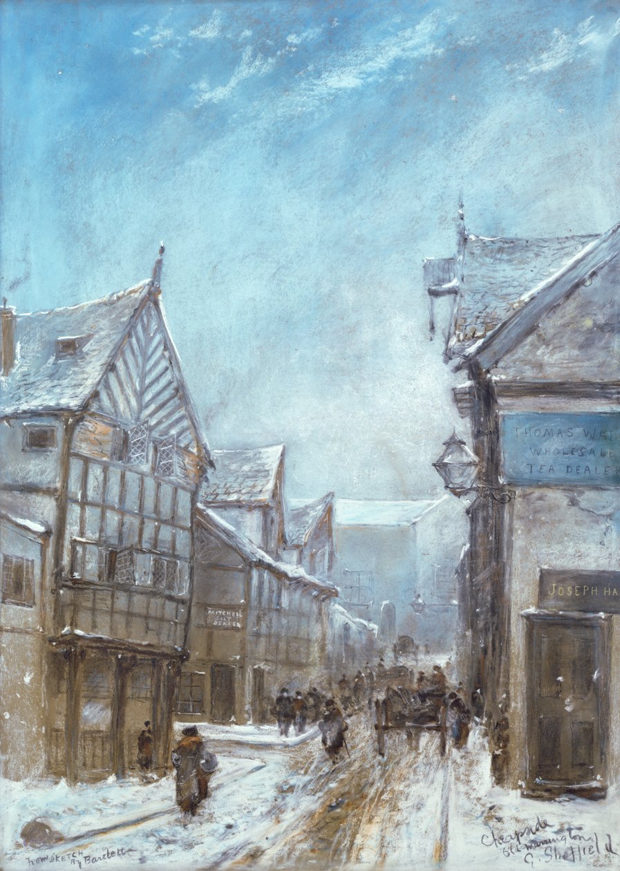 Old Cheapside, Warrington, 1864 autorstwa George Sheffield