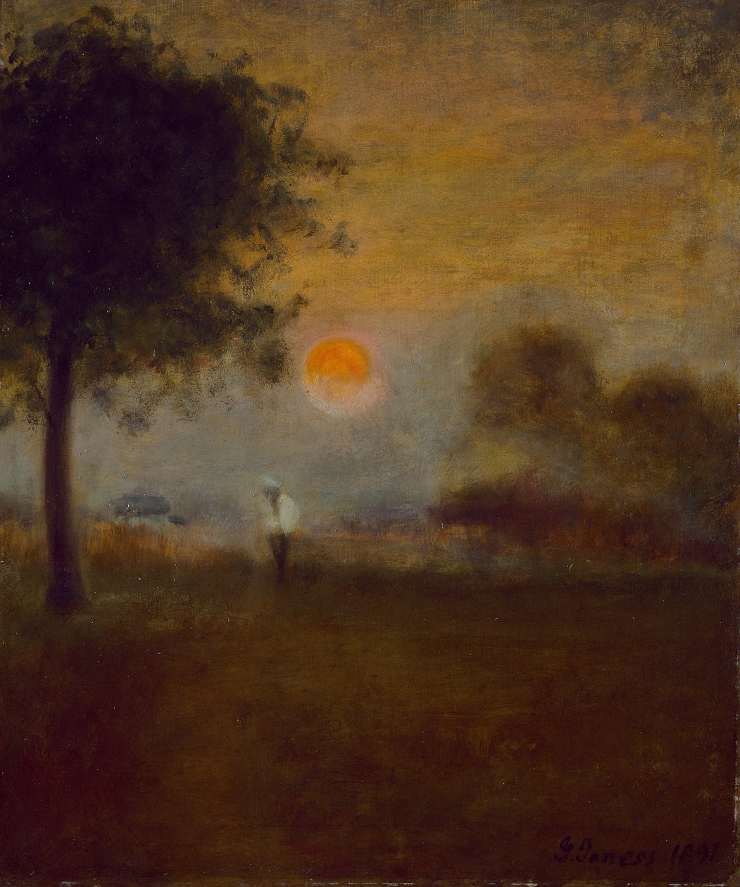 Wschód Księżyca, 1891 autorstwa George Snr. Inness