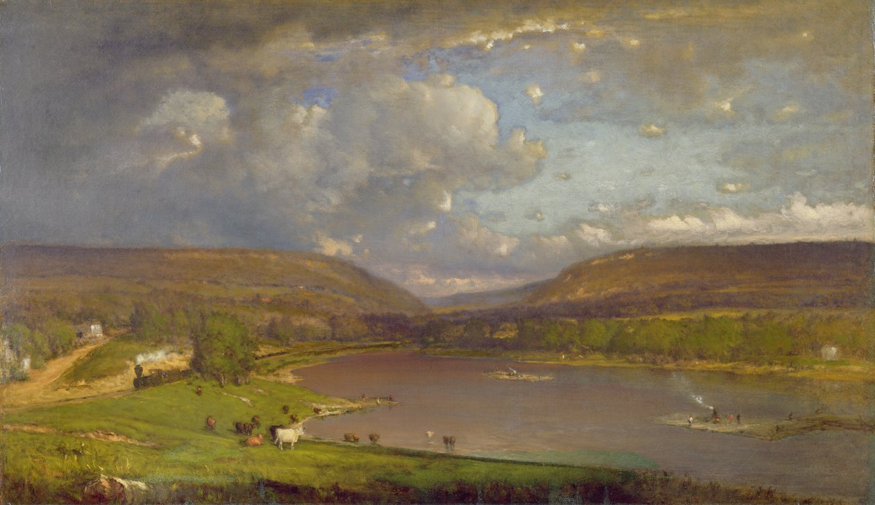 Nad rzeką Delaware, 1861-63 autorstwa George Snr. Inness