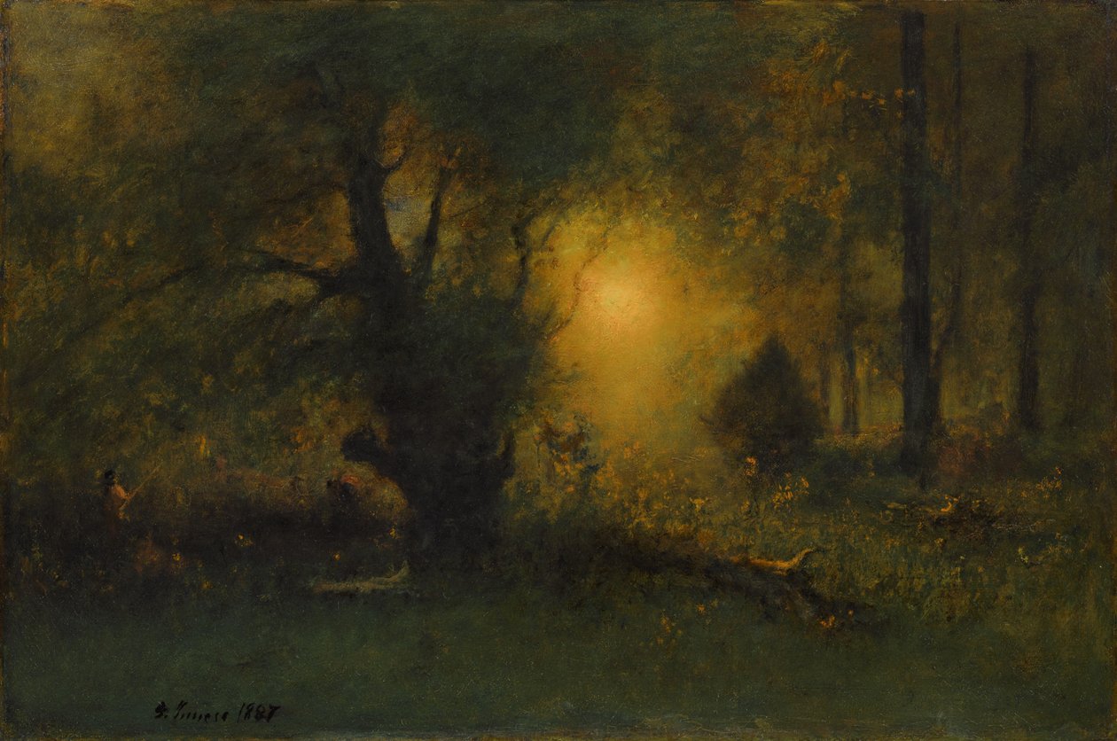 Wschód słońca w lesie, 1887 autorstwa George Snr. Inness