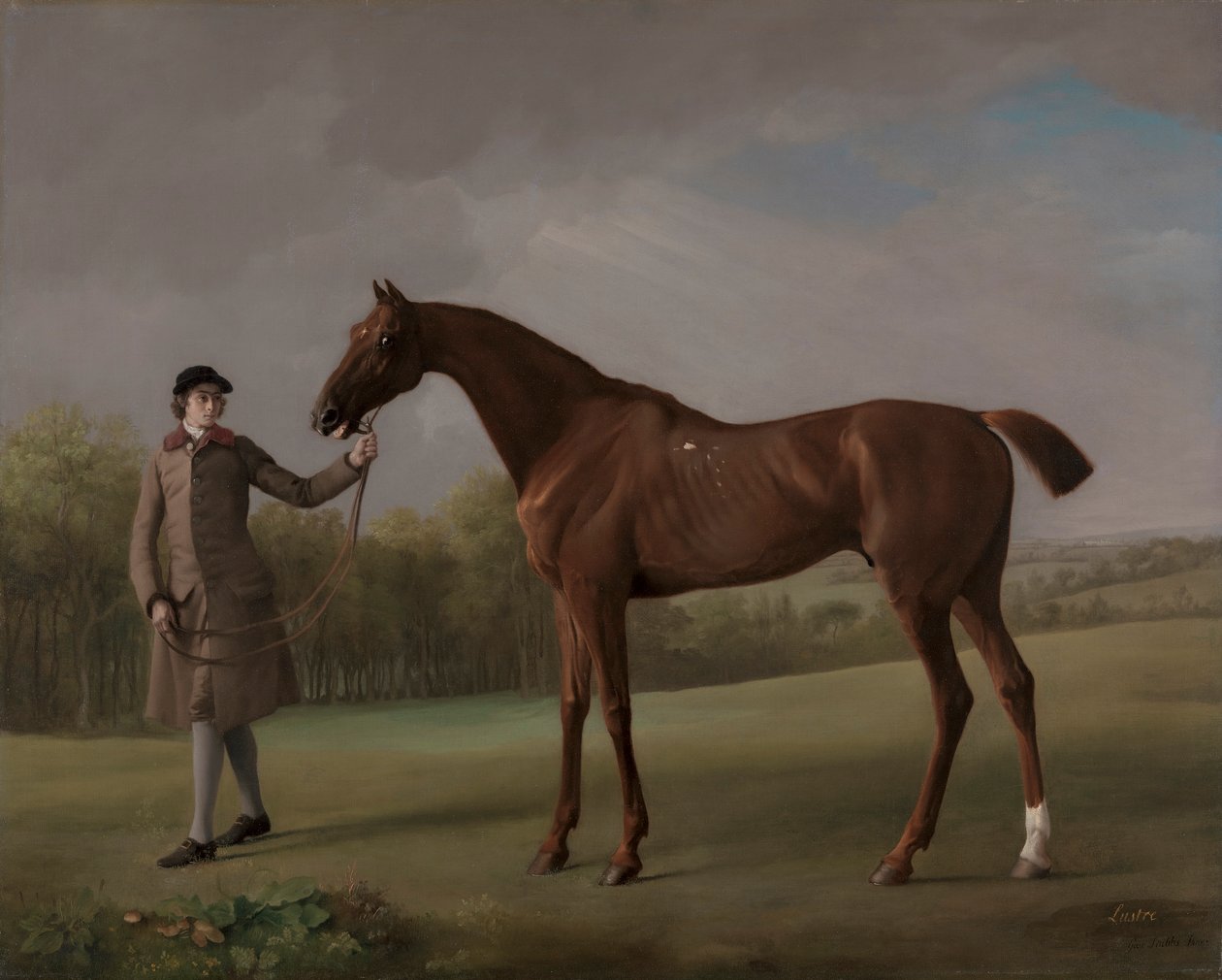 Lustre, trzymany przez pana młodego autorstwa George Stubbs