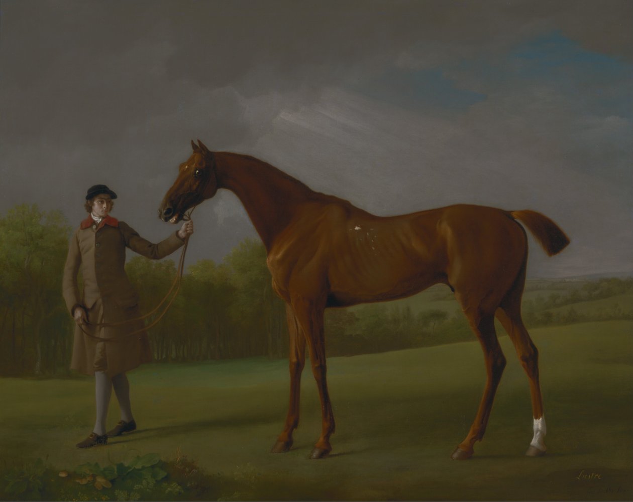 Lustre, trzymany przez pana młodego autorstwa George Stubbs