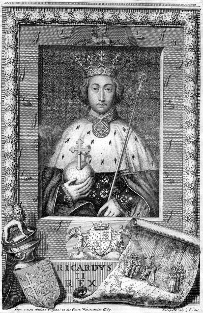 Ryszard II, król Anglii. autorstwa George Vertue