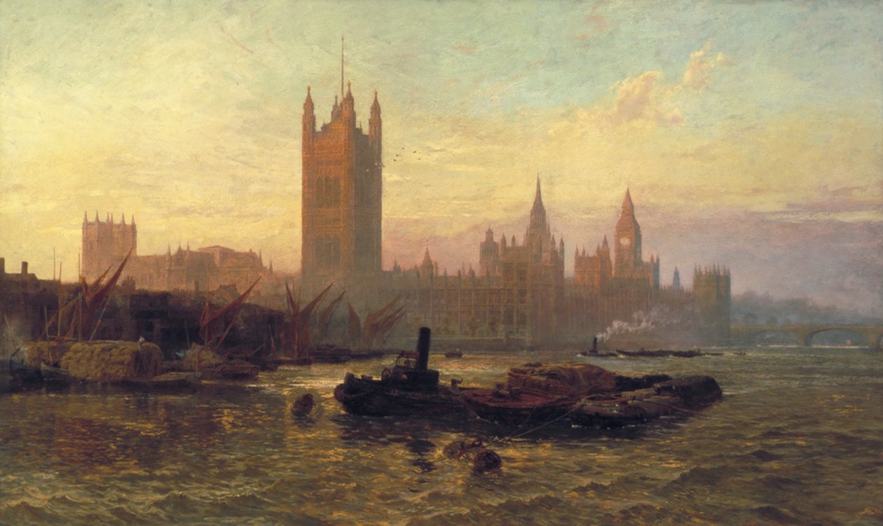 „Pałac Westminsterski”, 1892 r. autorstwa George Vicat Cole