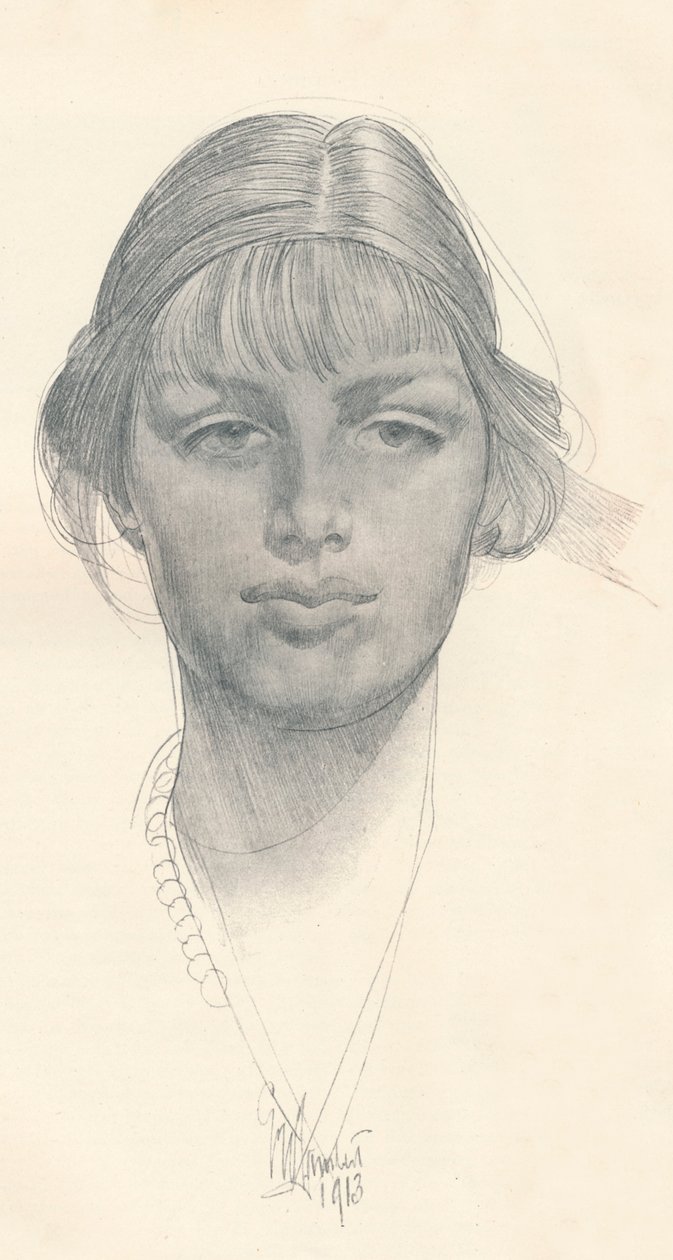Piękna dziewczyna, ok. 1914. autorstwa George Washington Lambert