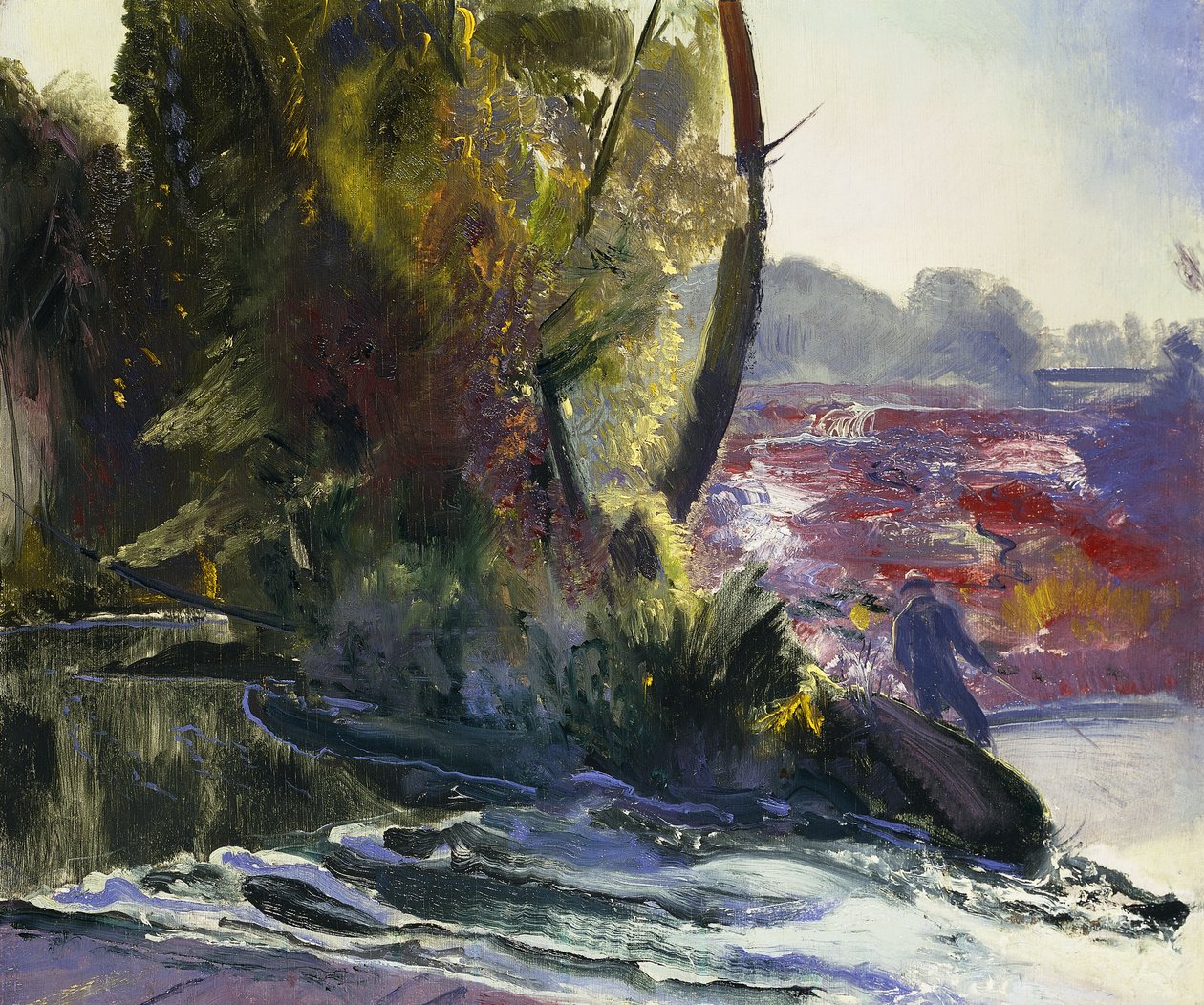 Rybak i Potok, 1920 autorstwa George Wesley Bellows