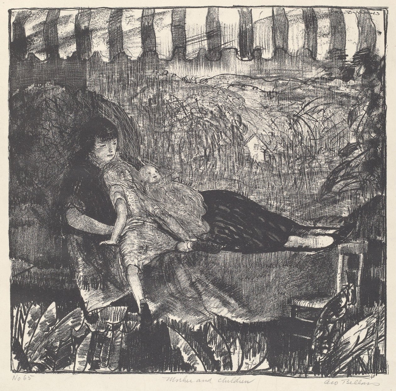 Matka i dzieci, 1916. autorstwa George Wesley Bellows