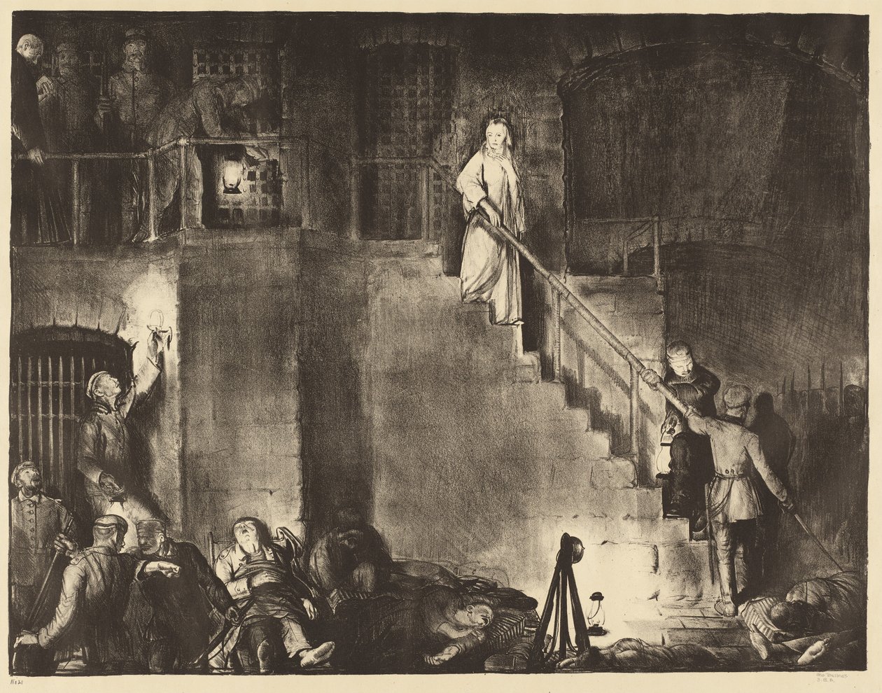 Morderstwo Edith Cavell, 1918. autorstwa George Wesley Bellows