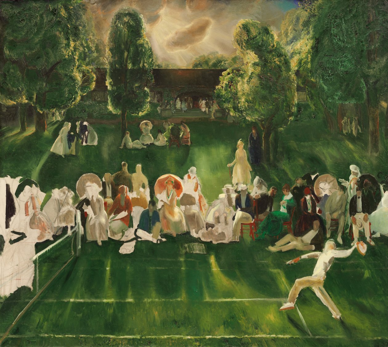 Turniej Tenisowy, 1920. autorstwa George Wesley Bellows