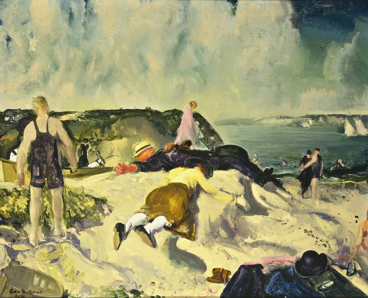 Plaża, Newport, ok. 1919 autorstwa George Wesley Bellows