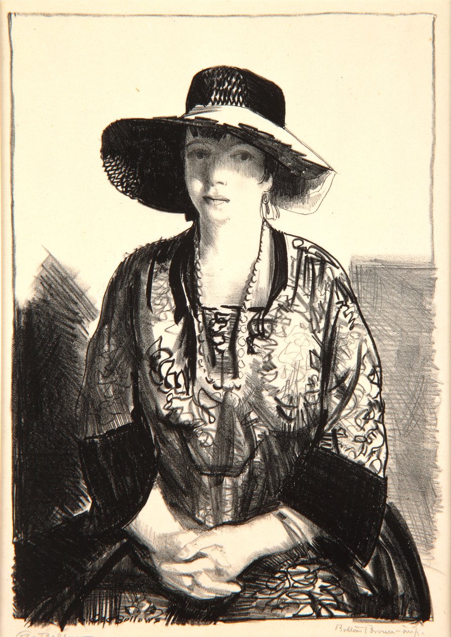 Czarny kapelusz, 1921 autorstwa George Wesley Bellows