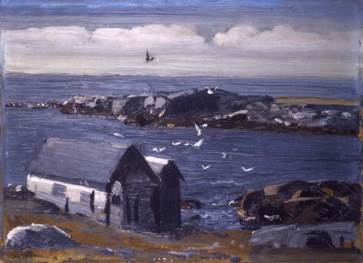 Mewy, Monhegan, ok. 1913 autorstwa George Wesley Bellows