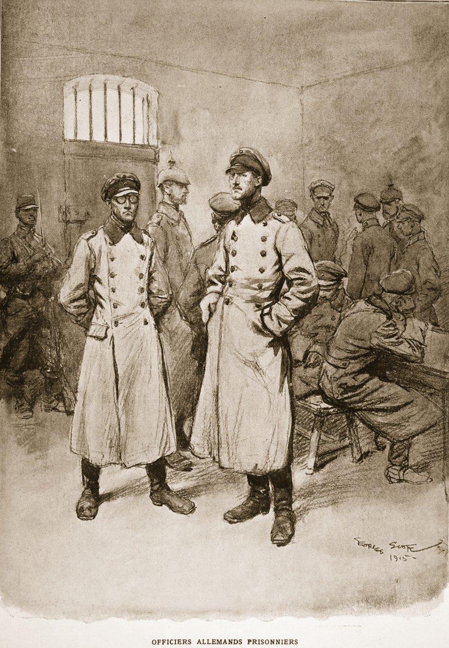 Pojmani oficerowie niemieccy, 1915 autorstwa Georges Bertin Scott