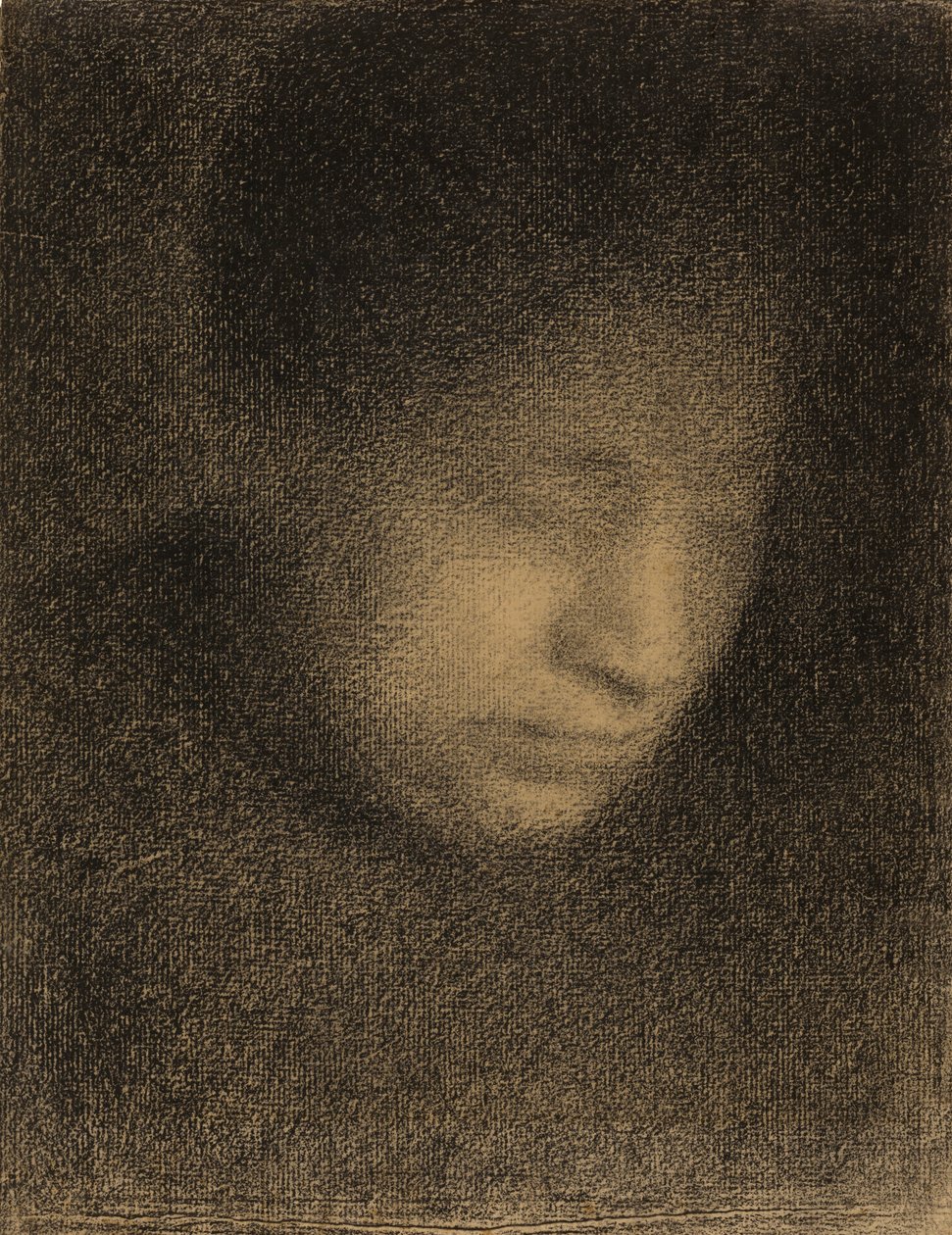 Madame Seurat, Matka Artysty, ok. 1882-3 (kredka conte na papierze Michallet) autorstwa Georges Seurat