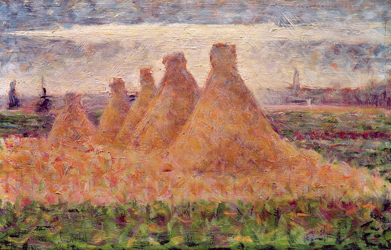 Stosy słomy autorstwa Georges Seurat