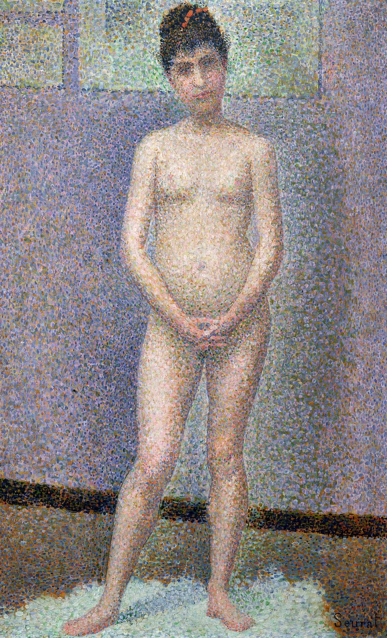 Model z przodu, 1886-7 autorstwa Georges Seurat