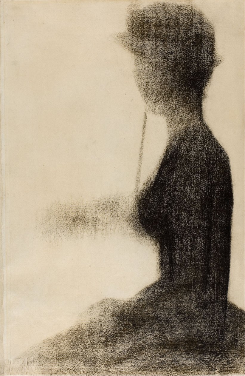 Siedząca kobieta z parasolem (studium dla La Grande Jatte) autorstwa Georges Seurat