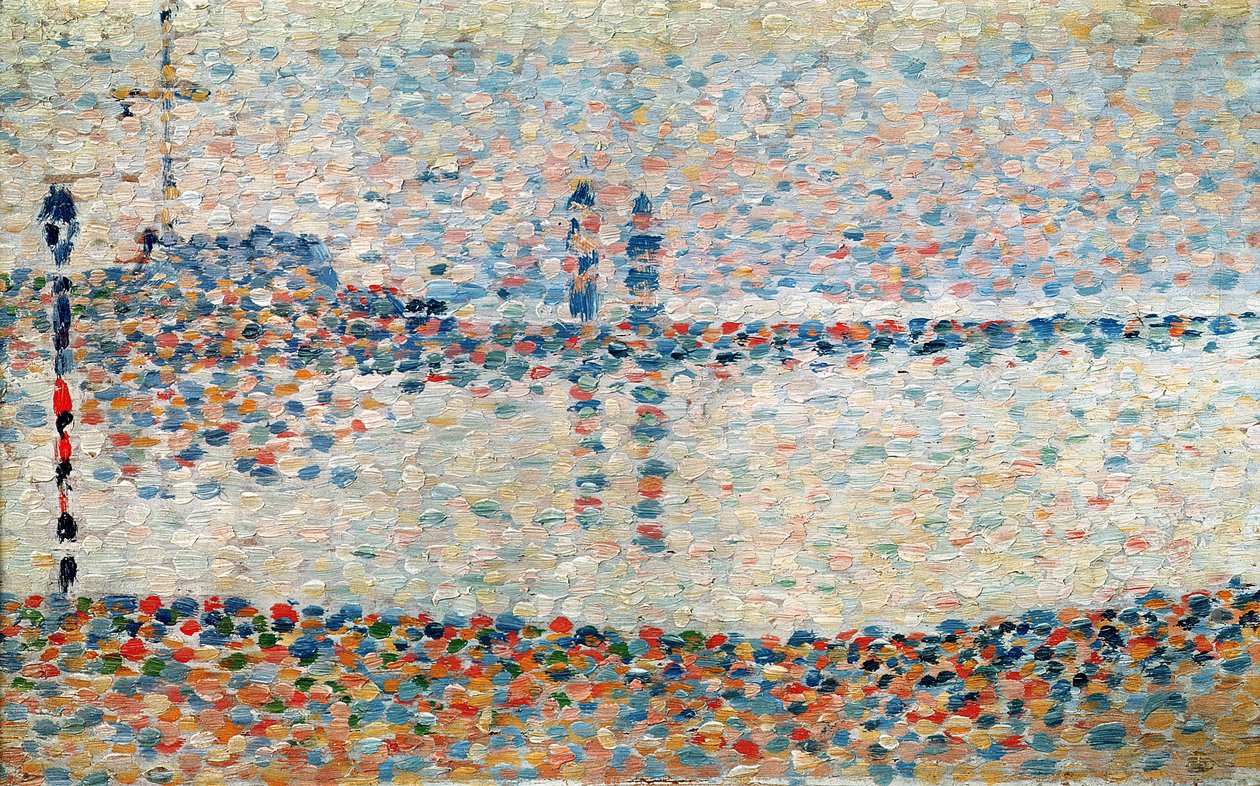 Studium do „Kanału w Gravelines, wieczór”, 1890 r autorstwa Georges Seurat