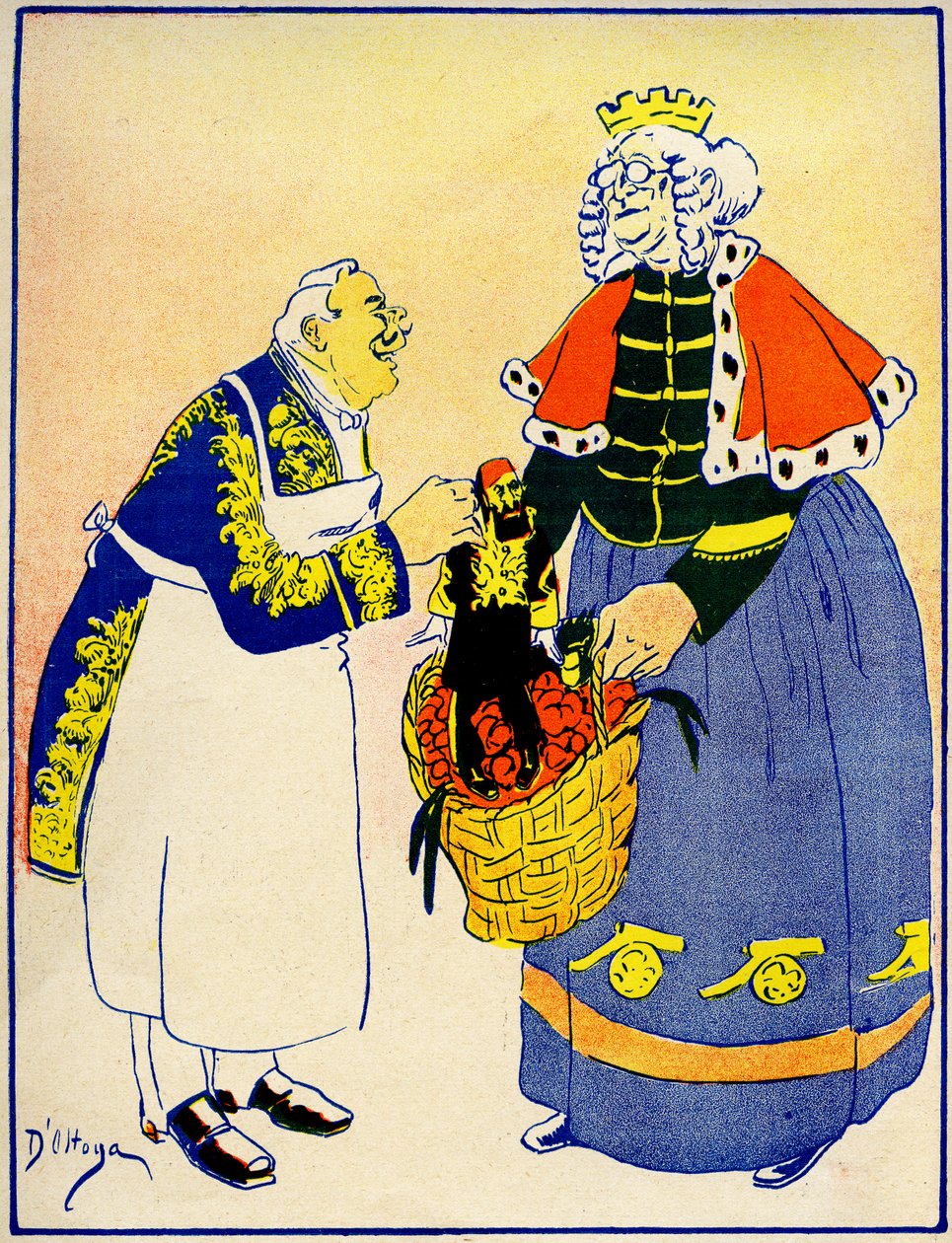 Dyplomata przekazuje Turcję Europie pod opiekę, 1908 r. . autorstwa Georges d 1878 1937 Ostoya