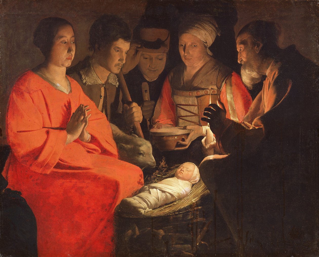 Adoracja pasterzy autorstwa Georges de La Tour