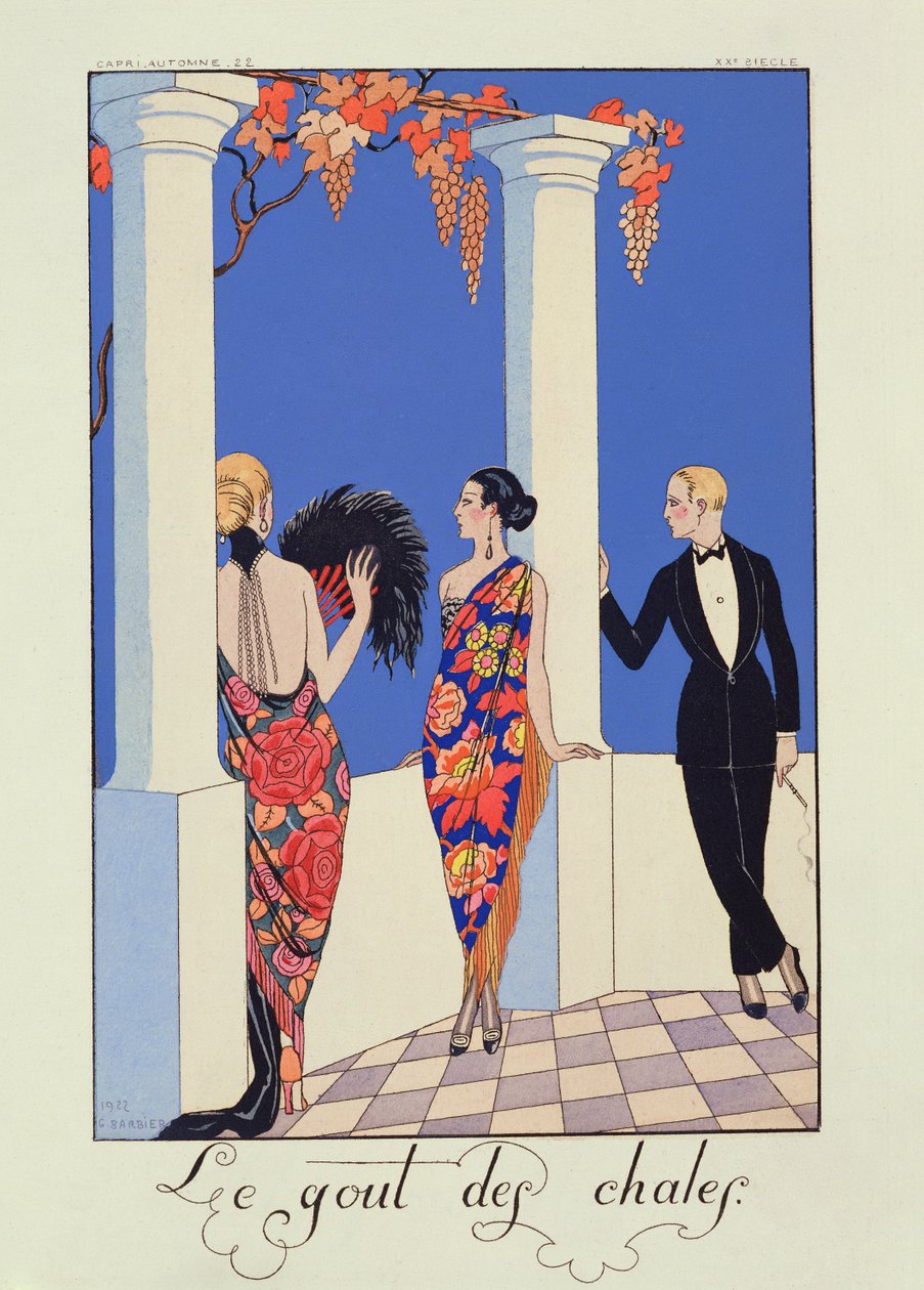 Smak szali autorstwa Georges (after) Barbier