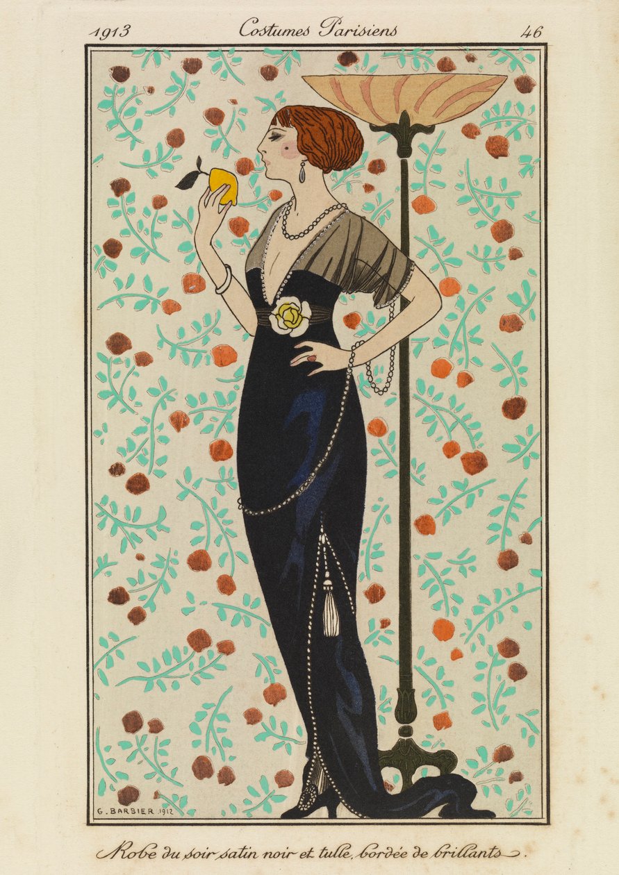 Talerz 46 z „Costumes Parisiens” autorstwa Georges Barbier