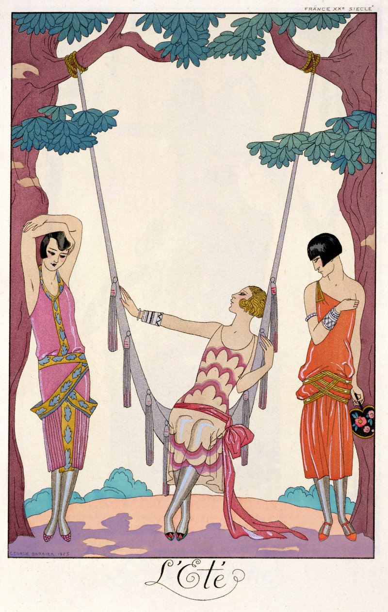 Lato, z „Gazette du Bon Ton” autorstwa Georges Barbier