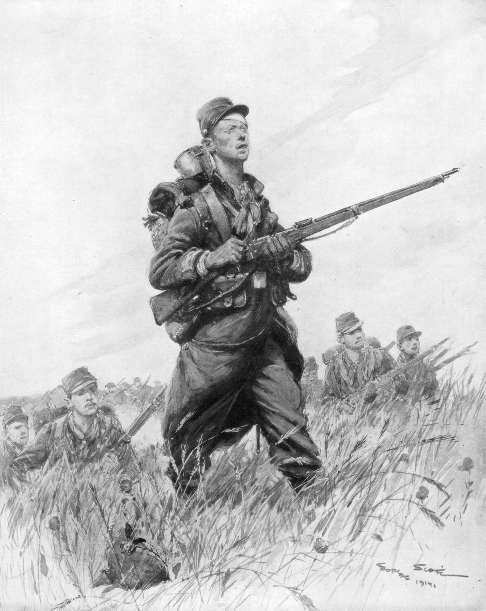 A teraz... Advance!, 1914, 1926. autorstwa Georges Bertin Scott