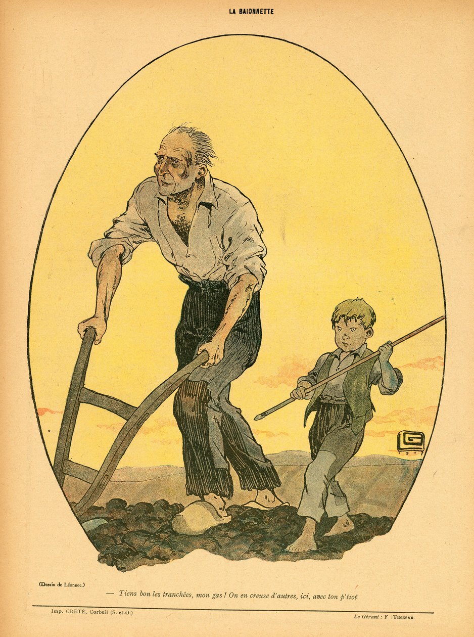 La Baionnette, satyra w kolorach autorstwa Georges Leonnec