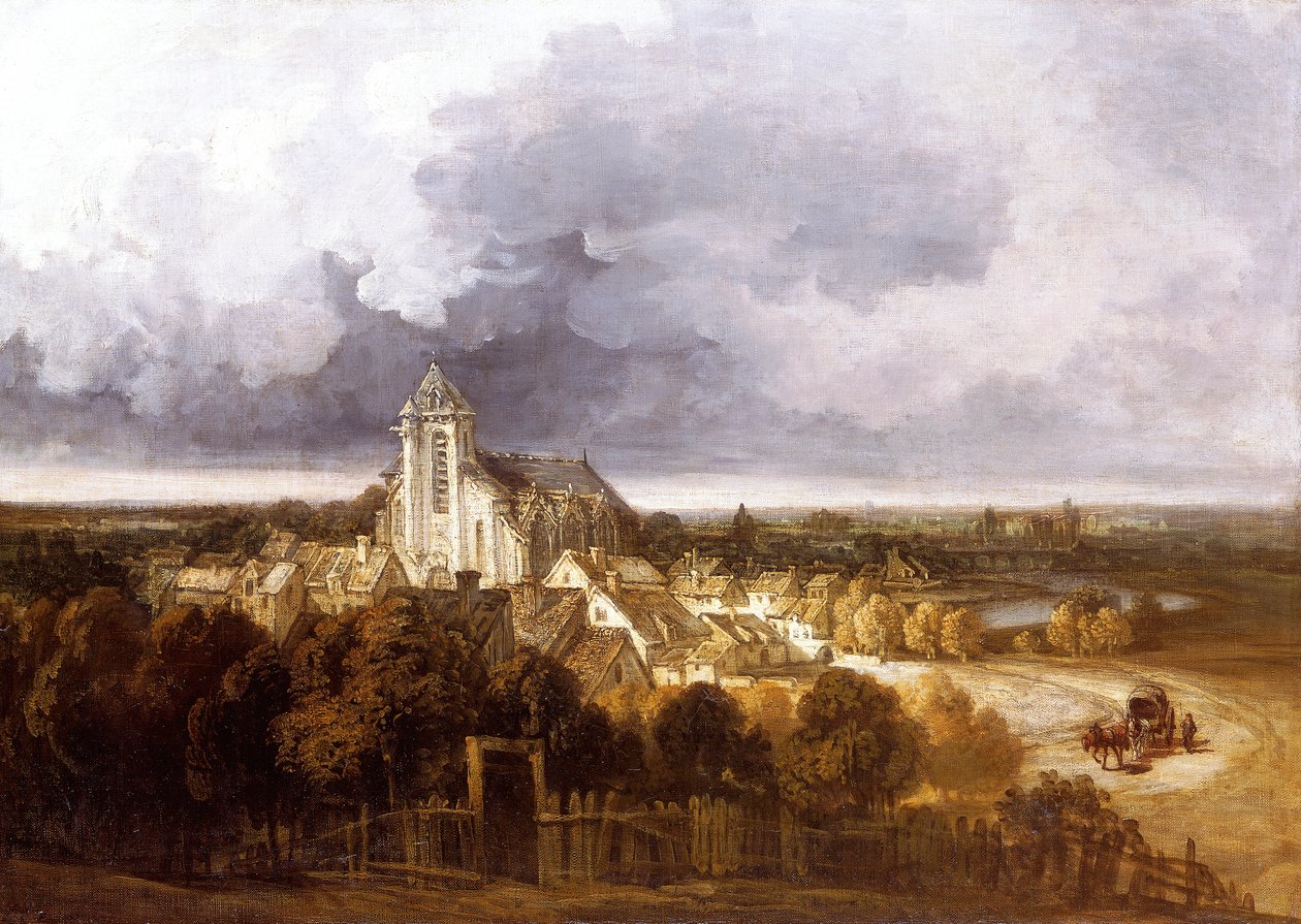 „Widok Meaux”, 1800-1843 autorstwa Georges Michel
