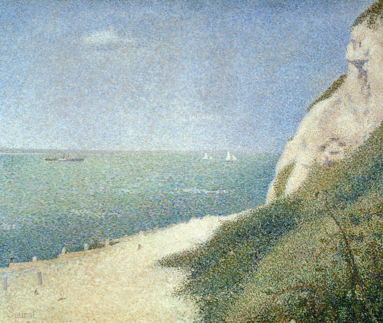 Plaża w Bas Butin, Honfleur, 1886 autorstwa Georges Seurat