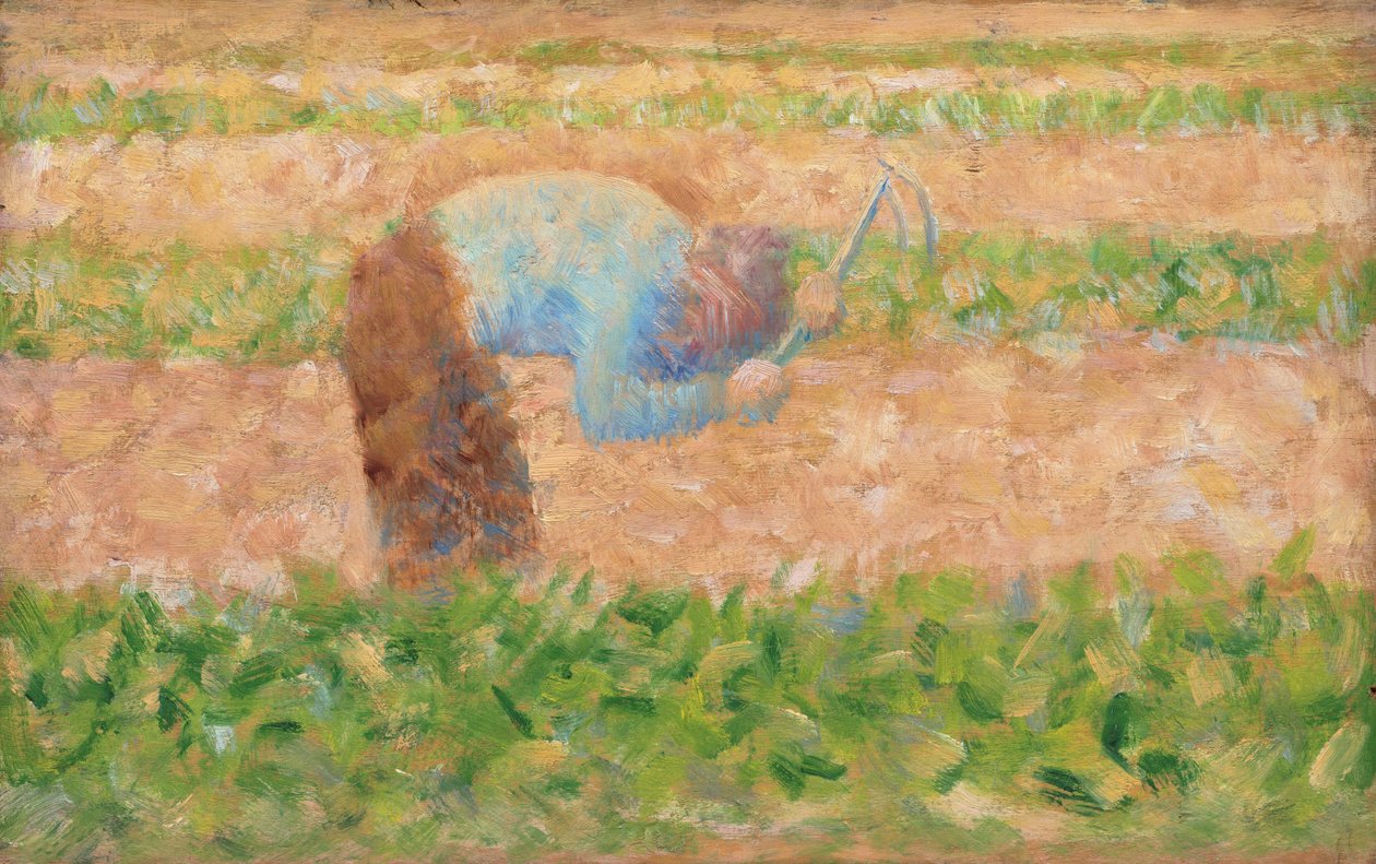 Mężczyzna z motyką autorstwa Georges Seurat