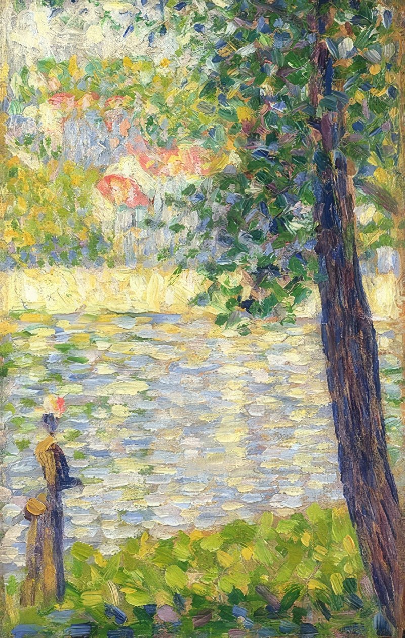 Poranny spacer. 1885 autorstwa Georges Seurat