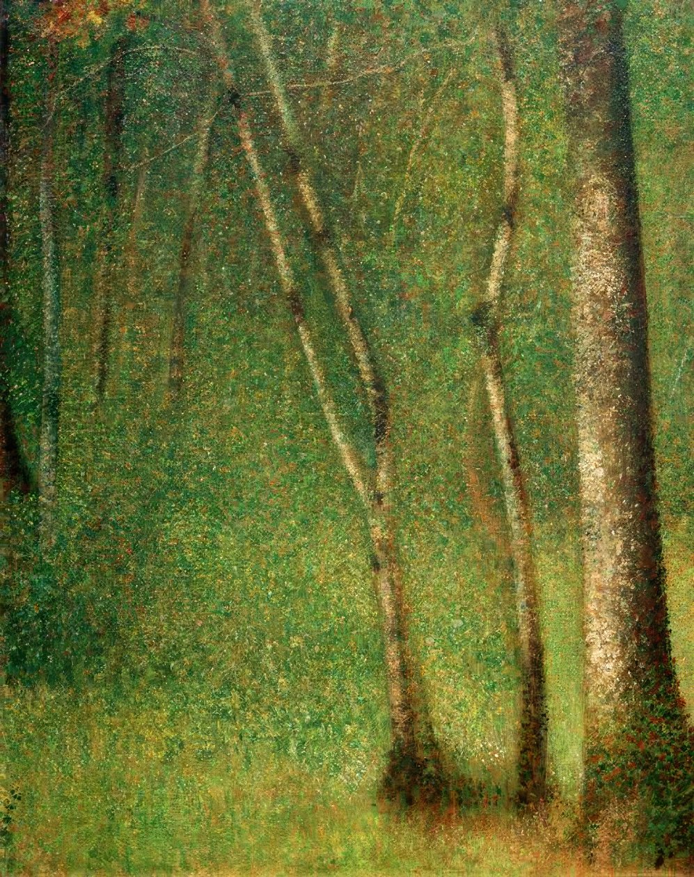 Zarośla w Pontaubert (Wald w Pontaubert) autorstwa Georges Seurat
