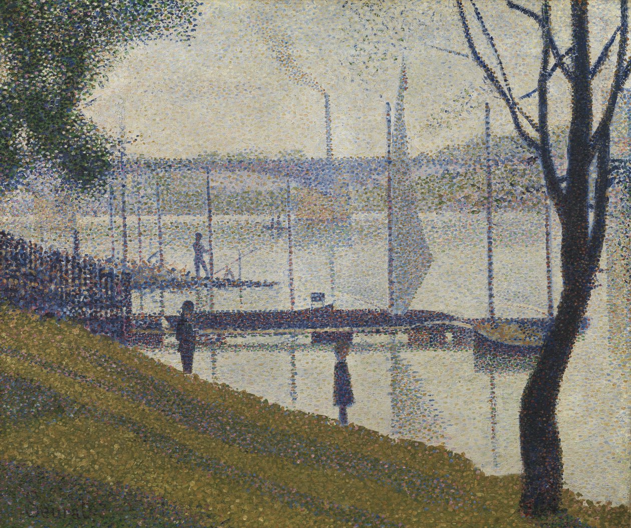 Most w Courbevoie, 1886-87 autorstwa Georges Seurat
