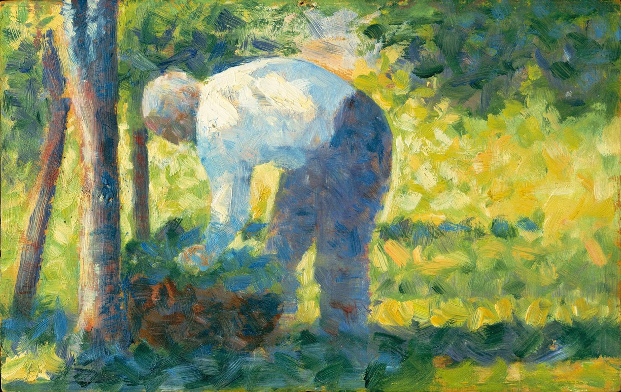 Ogrodnik, 1882-83 autorstwa Georges Seurat