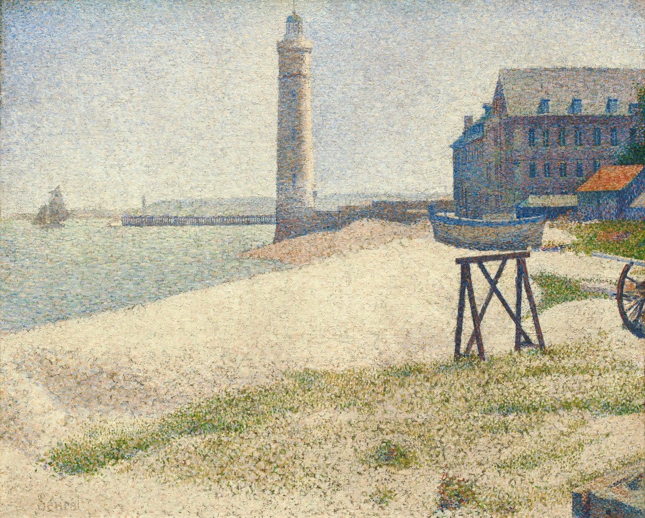 Latarnia morska w Honfleur, 1886 autorstwa Georges Seurat