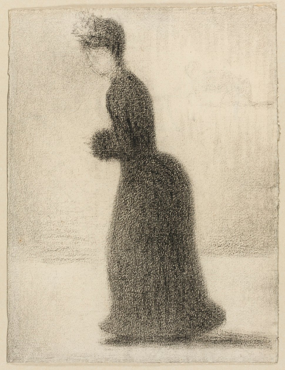 Kobieta z mufką autorstwa Georges Seurat