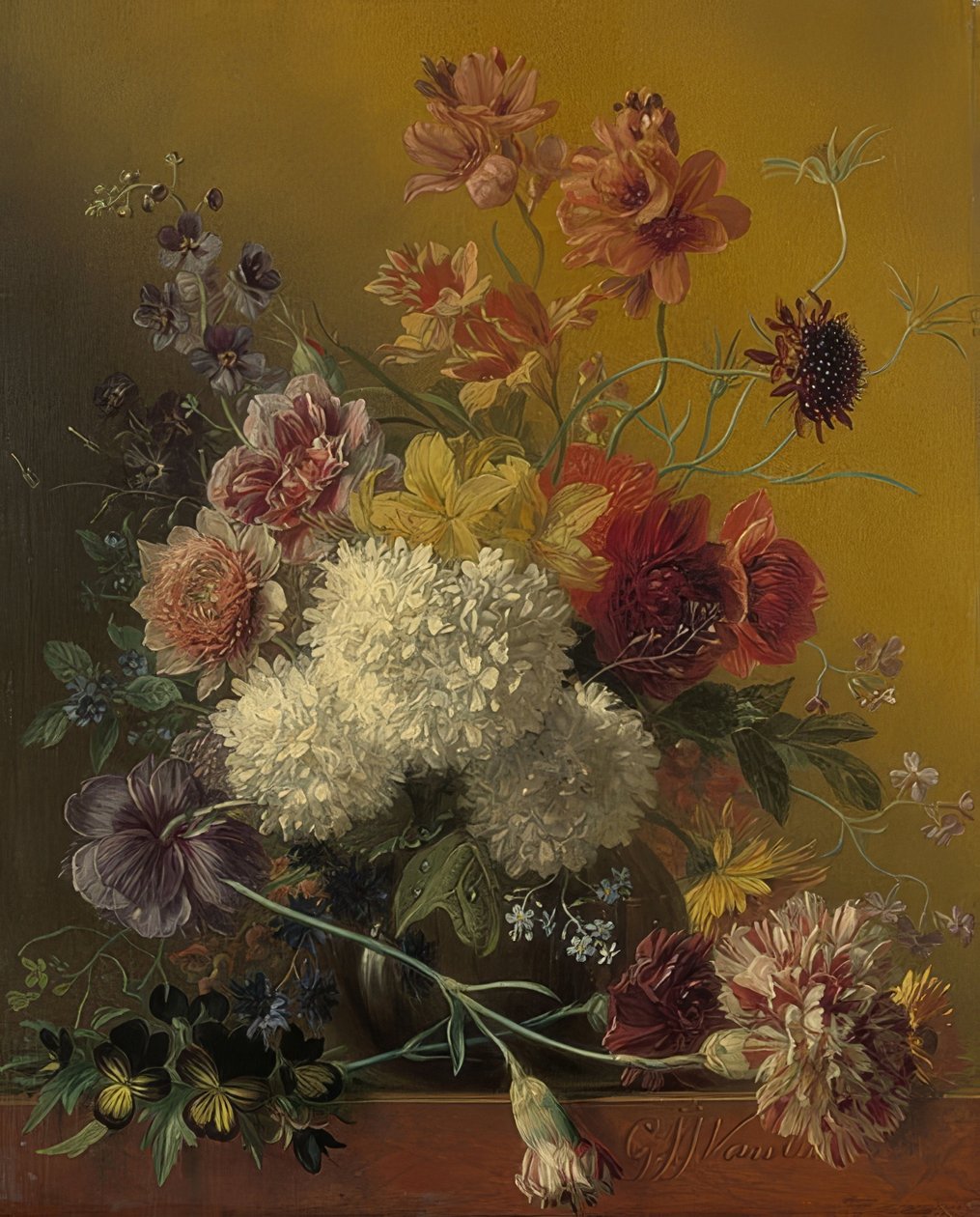 Martwa natura kwiatowa autorstwa Georgius Jacobus Johannes van Os