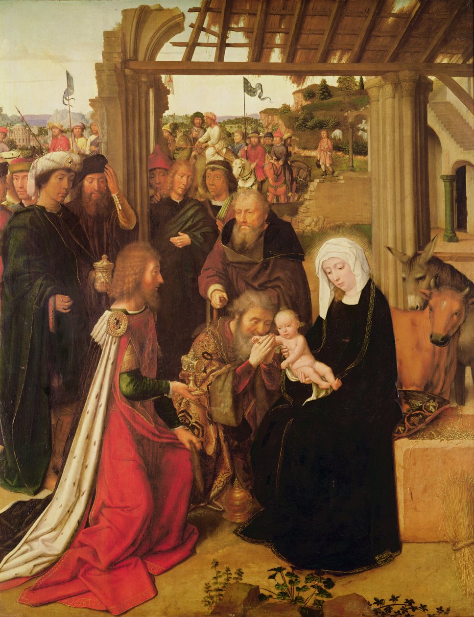 Pokłon Trzech Króli (olej na desce dębowej) autorstwa Gerard David