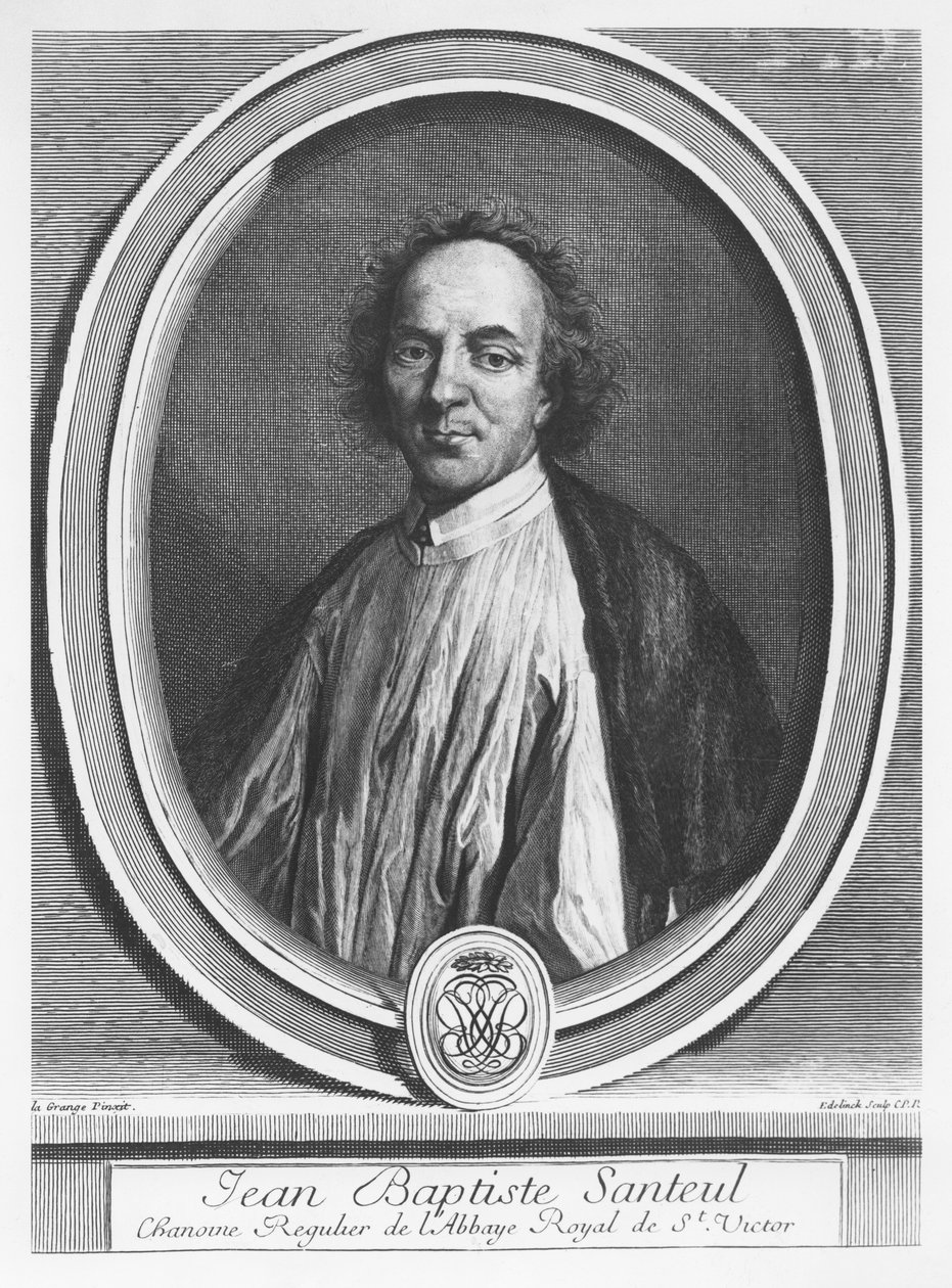Portret Jean-Baptiste de Santeul autorstwa Gérard Edelinck