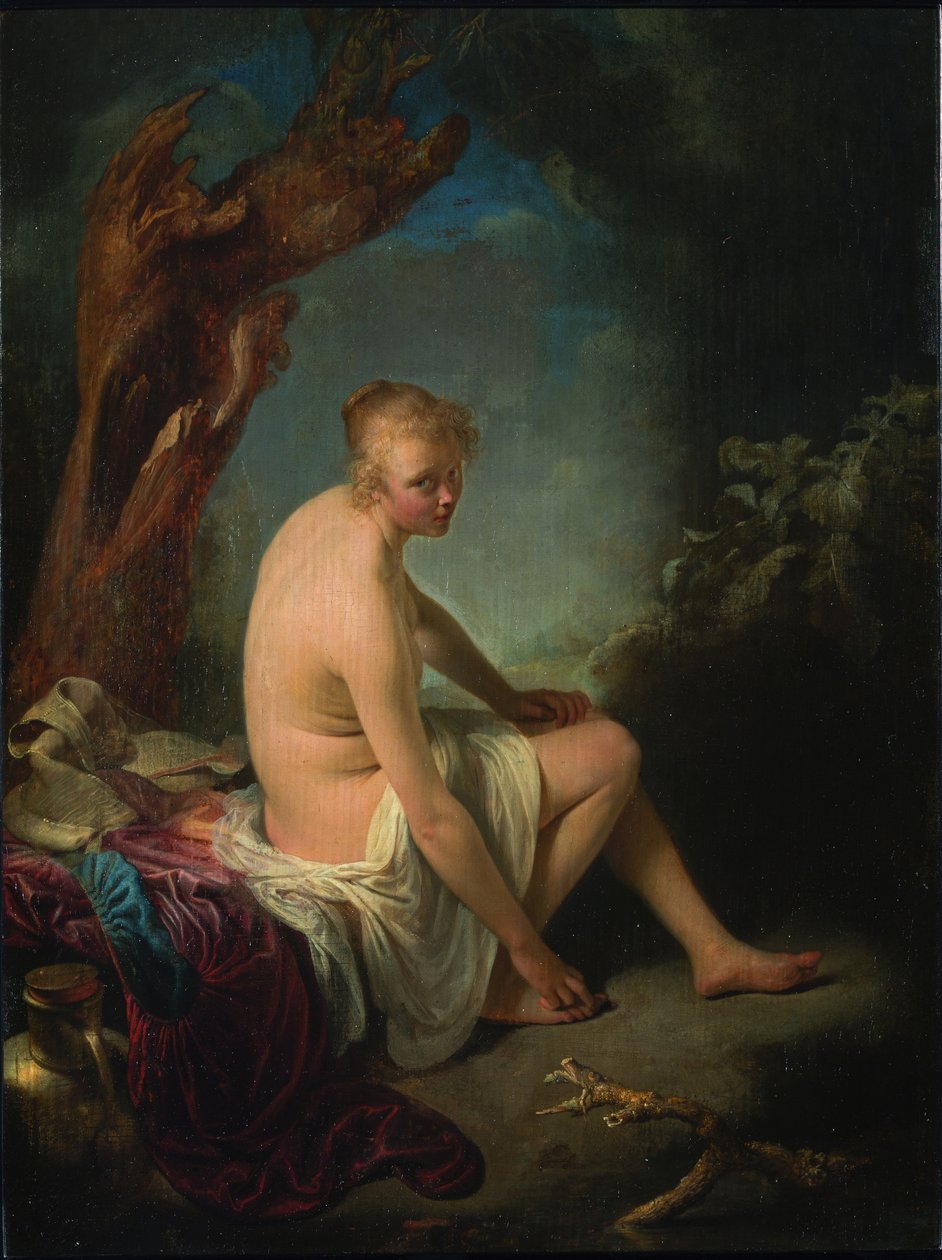 Kąpiący się, ok. 1662-1665. autorstwa Gerrit Dou