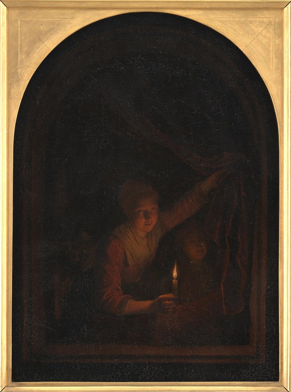 Dziewczyna ze świecą autorstwa Gerrit Dou