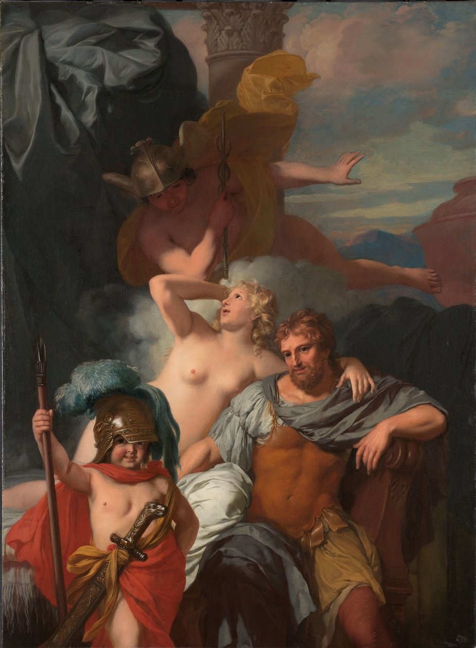 Mercury nakazuje Calypso wypuścić Odyseusza autorstwa Gerard de Lairesse