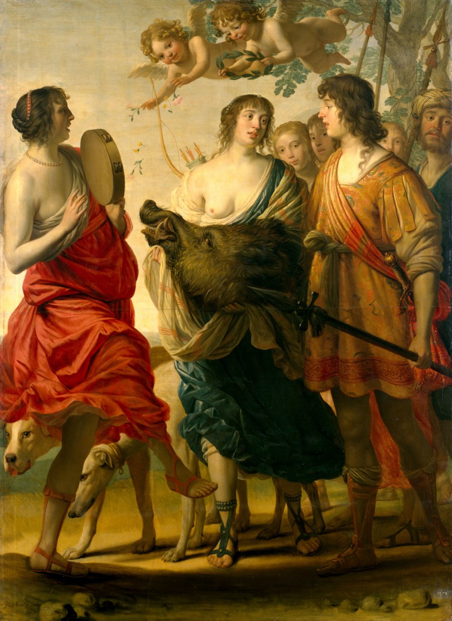 Meleager i Atalanta autorstwa Gerard van Honthorst