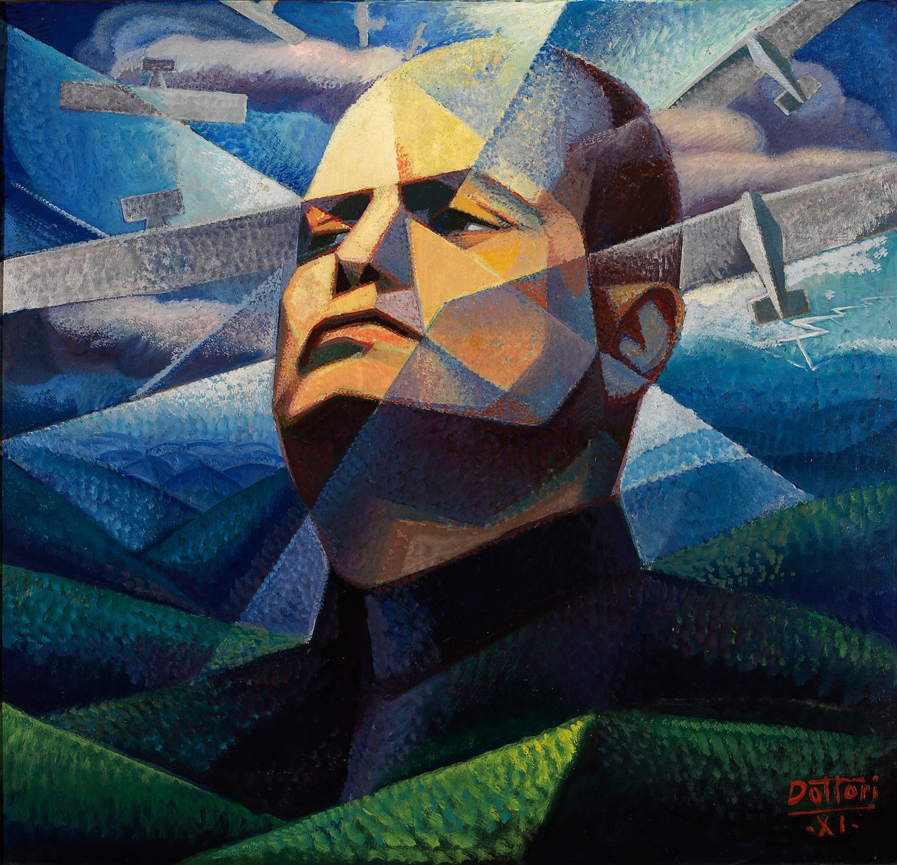 Duce, autor: Gerardo Dottori autorstwa Gerardo Dottori
