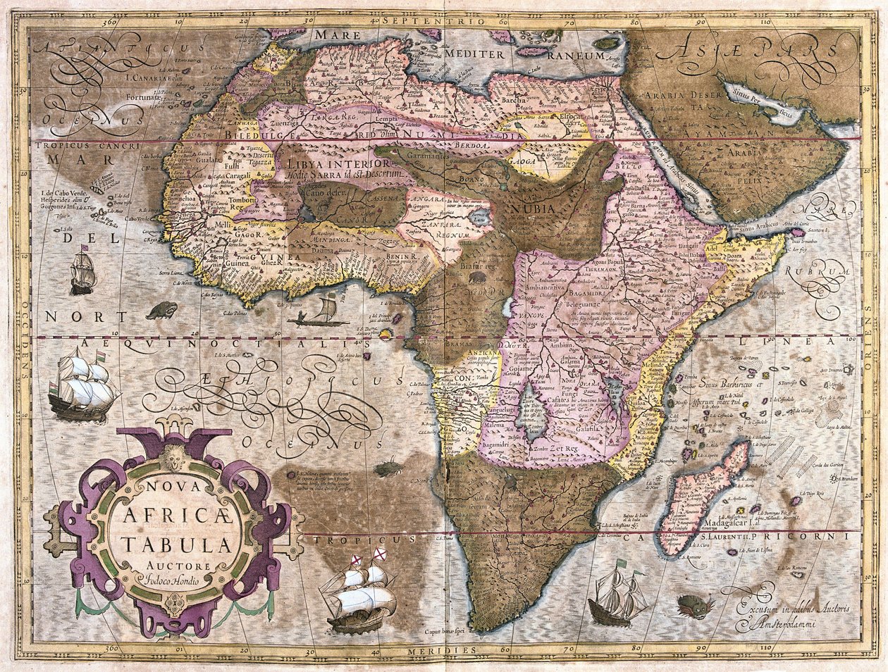 Afryka (grawerowanie autorstwa Gerardus Mercator